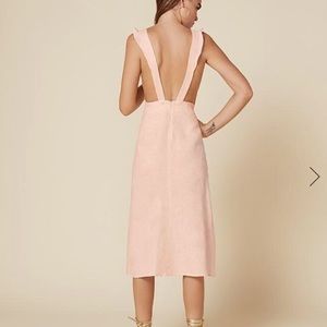 Reformation Lorikeet Blush linen midi dress